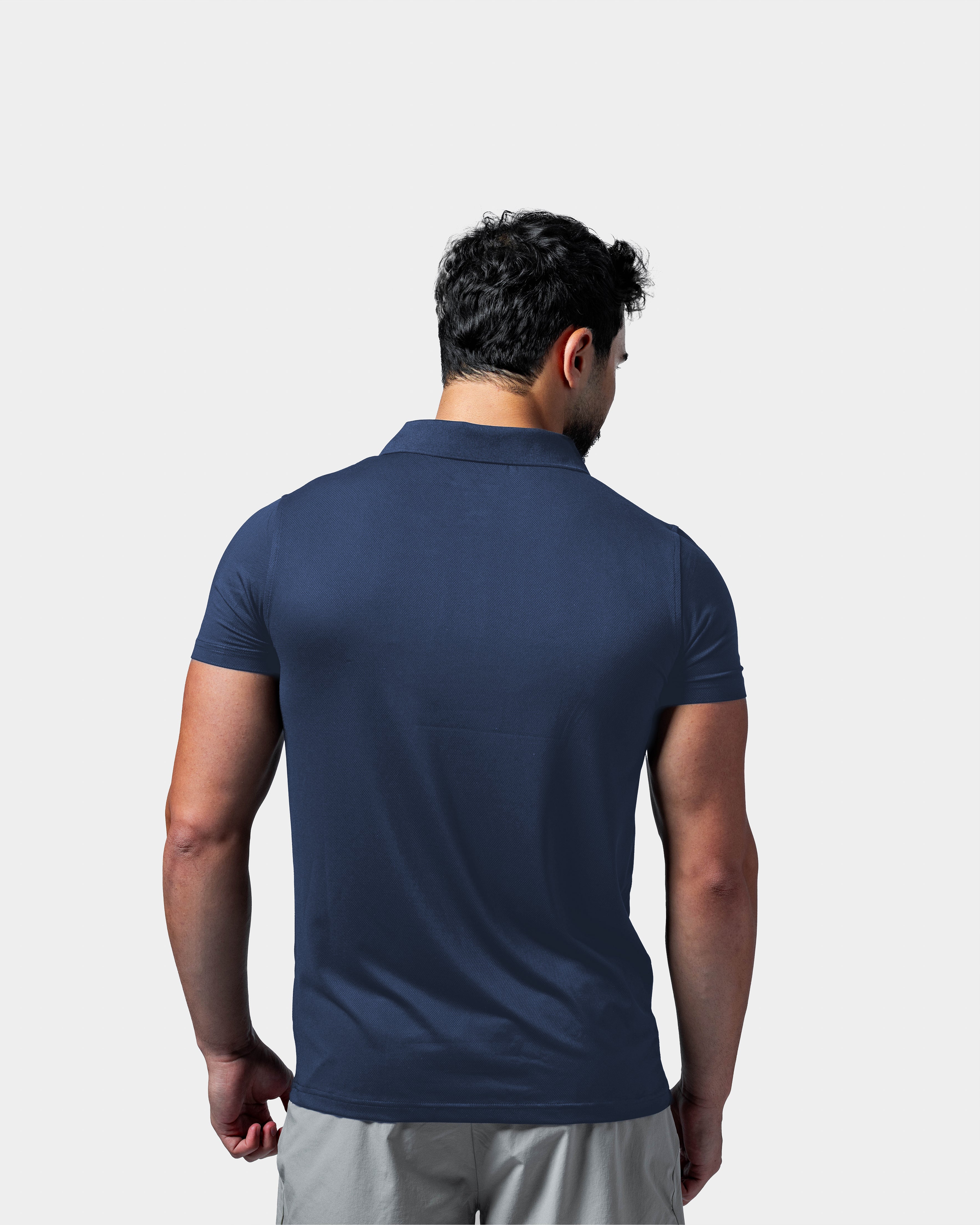 Tech Polo Tee – Deep Blue