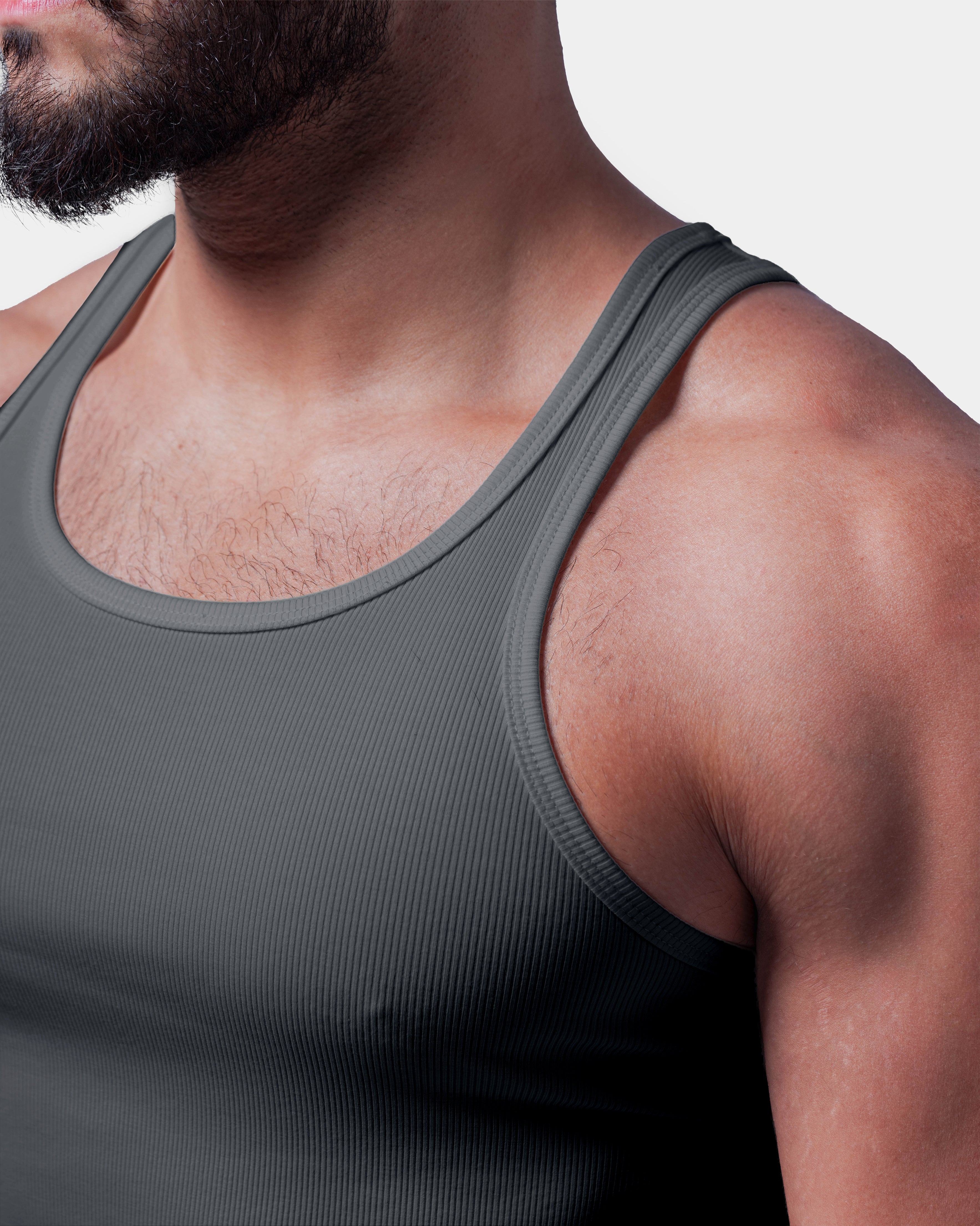 Core Ribbed Tank – Iron Grey