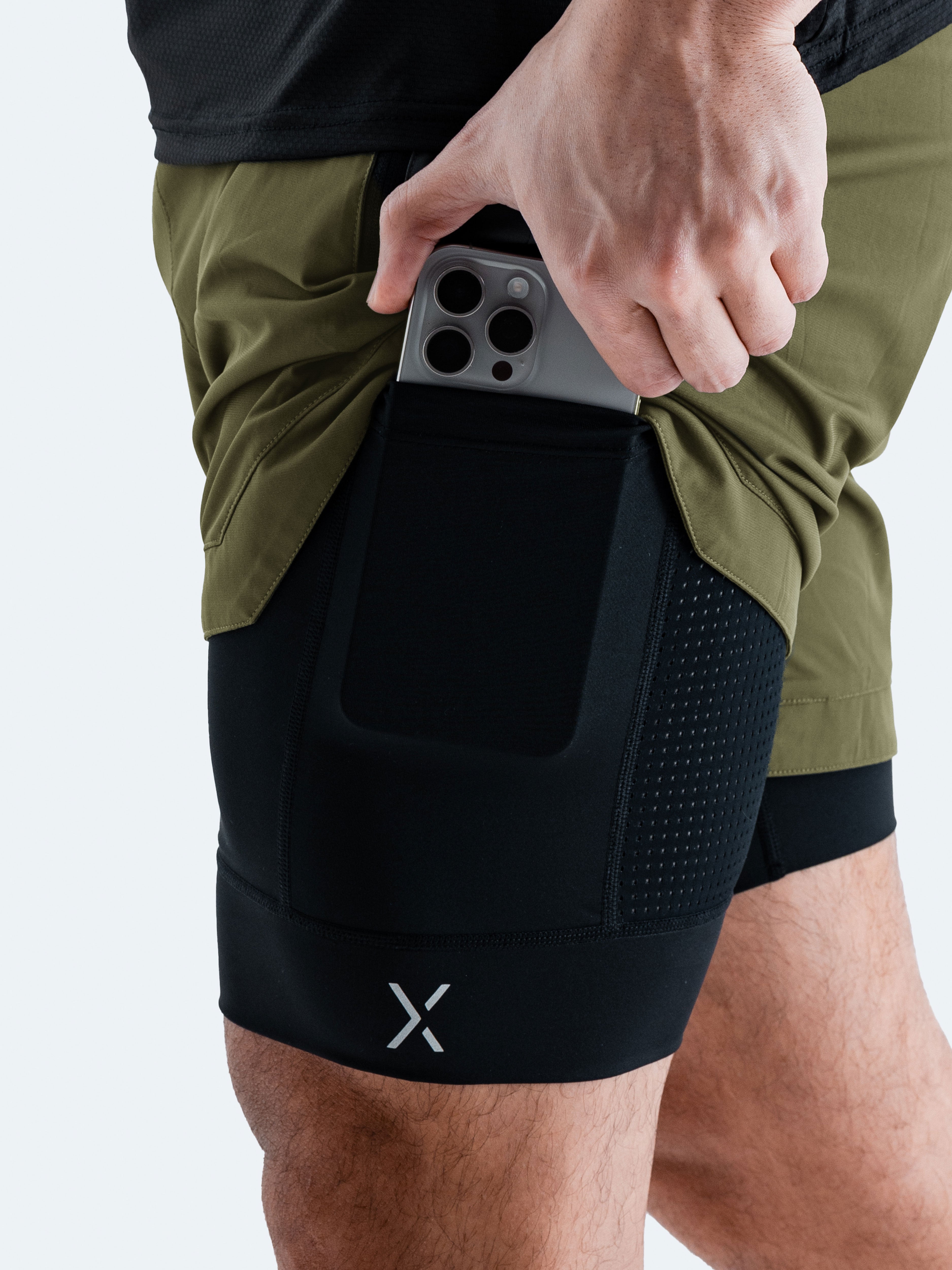 Hybrid Liner Shorts - Moss Green