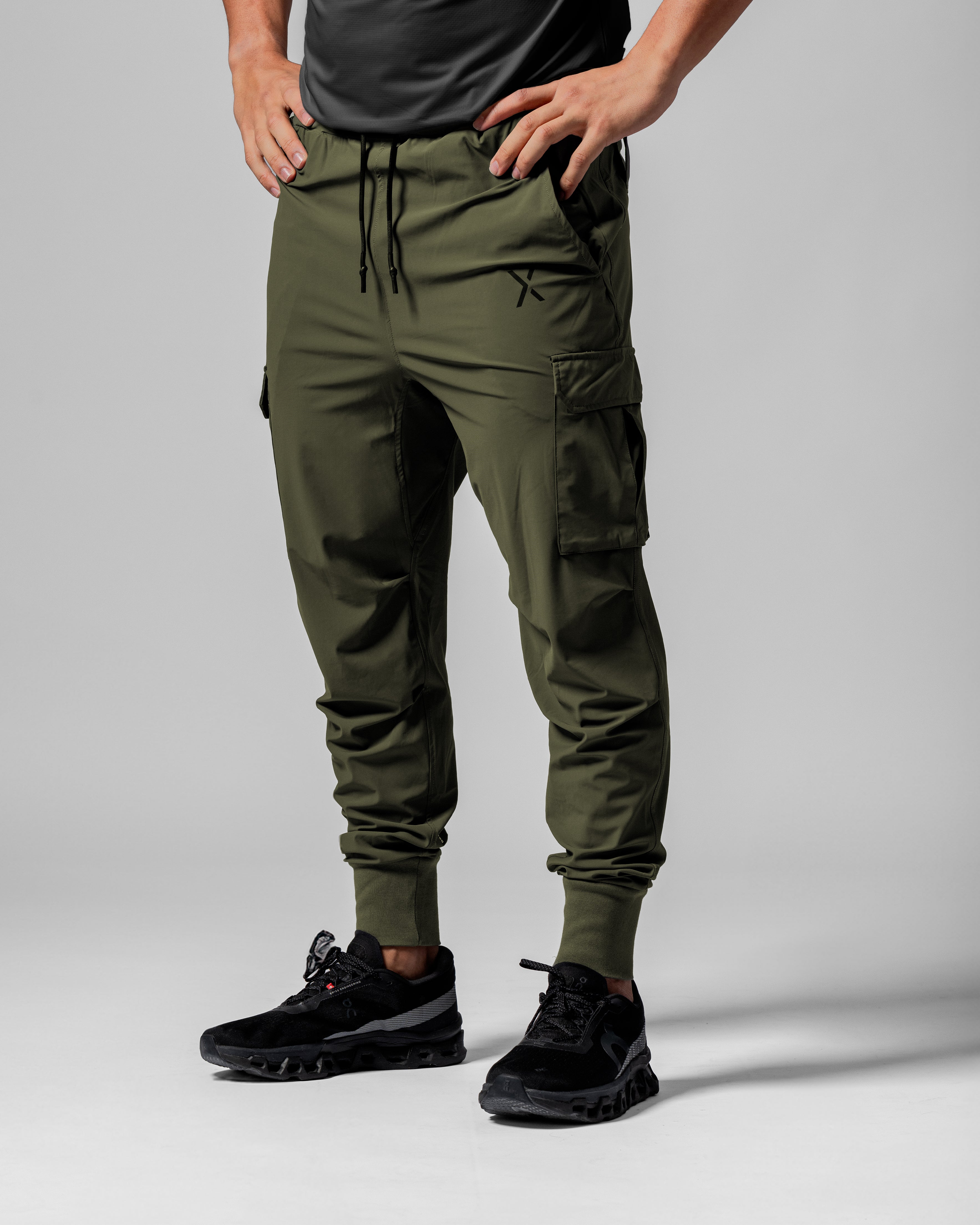 Hybrid Cargo Joggers - Army Green