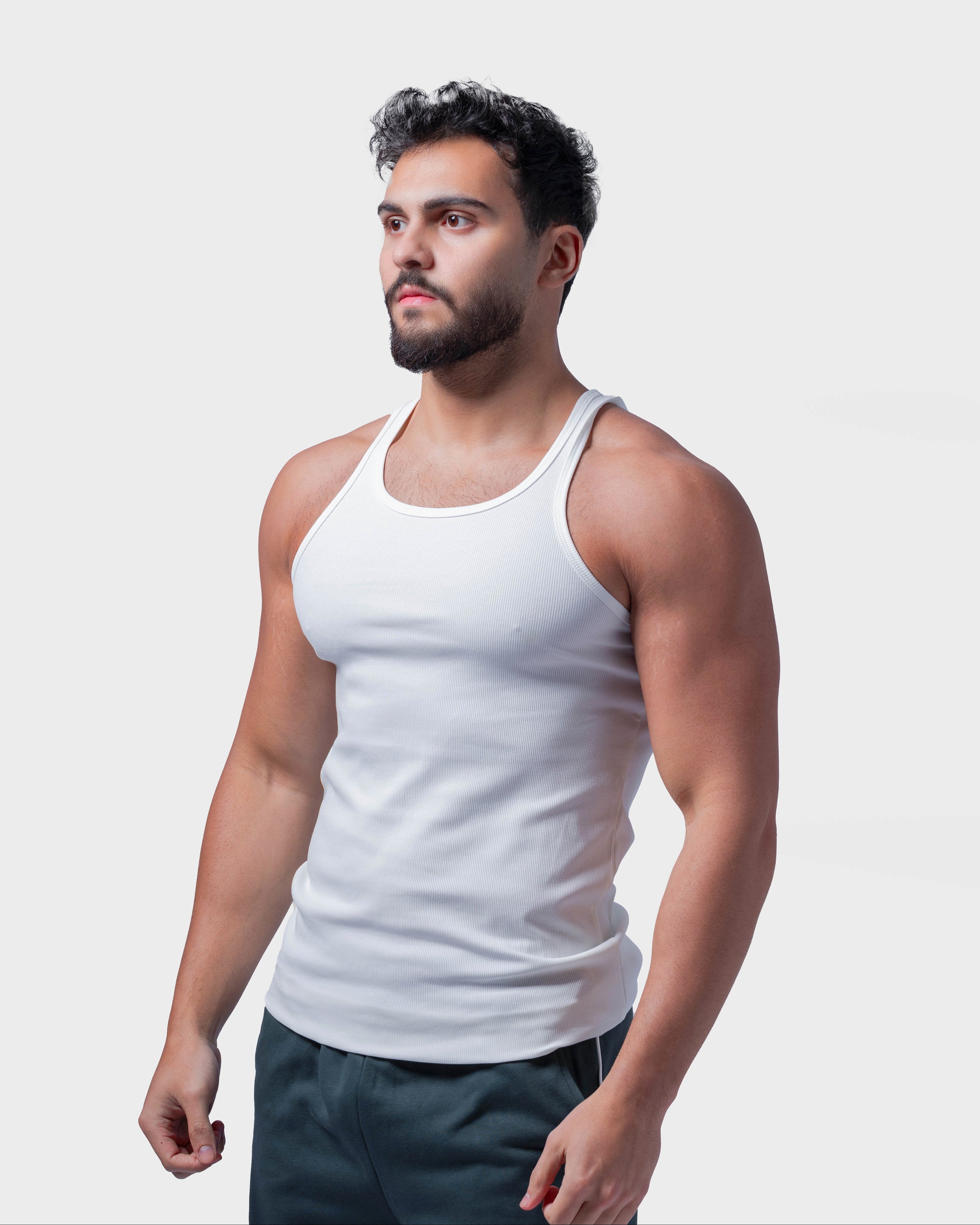 Core Ribbed Tank – Off White