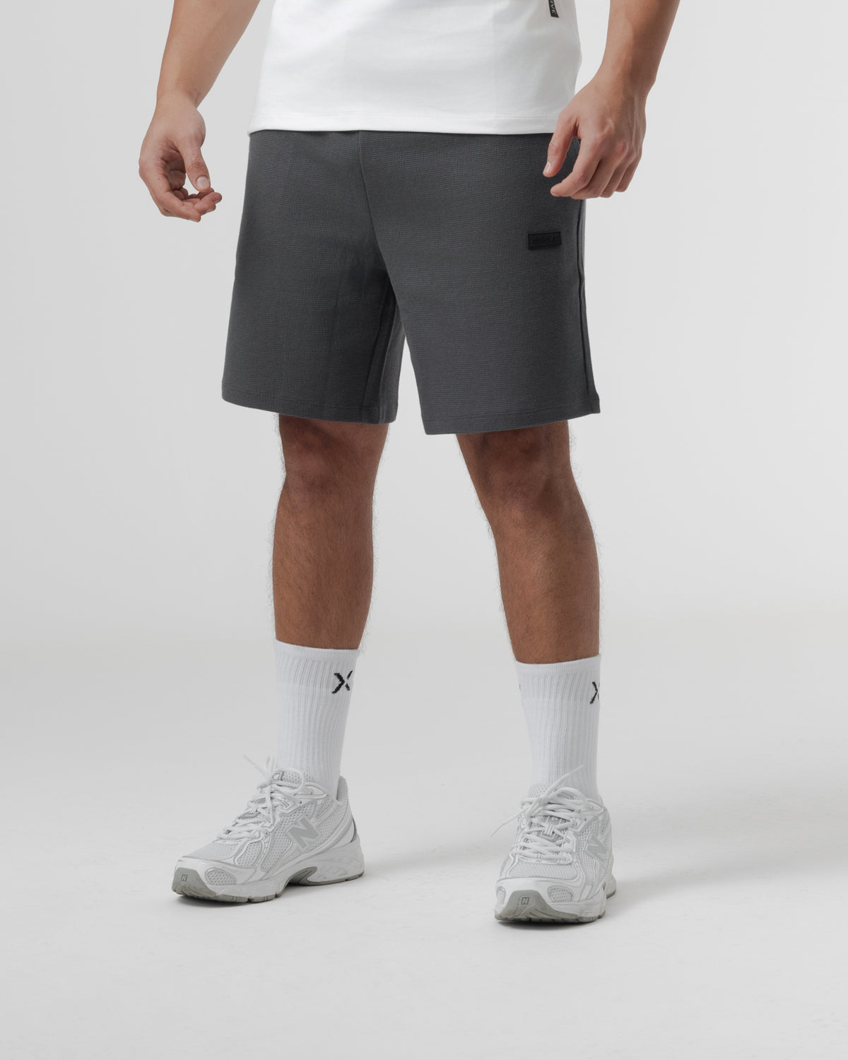 Waffle Knit Shorts - Iron Grey