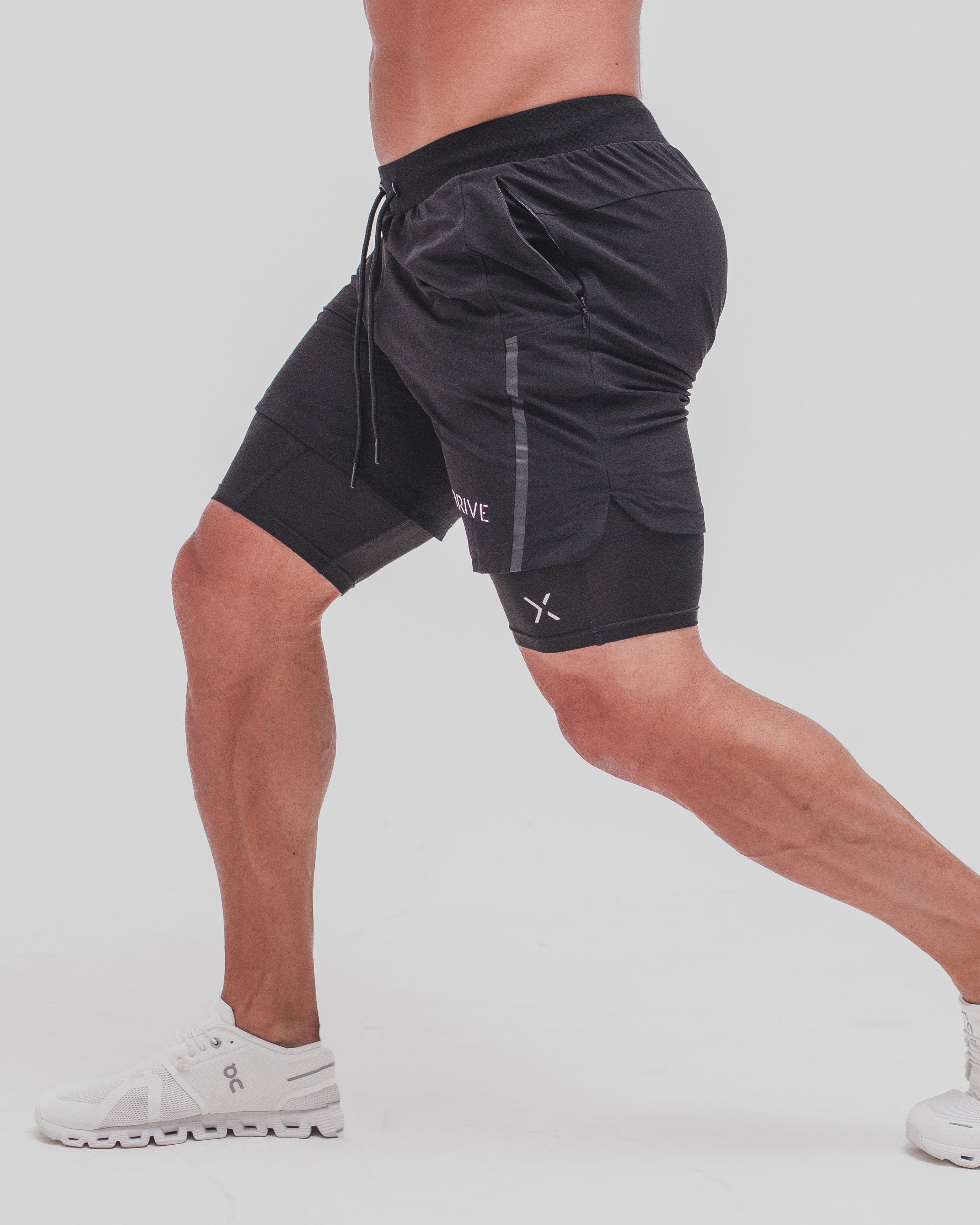 شورت 2 في 1 - أسود