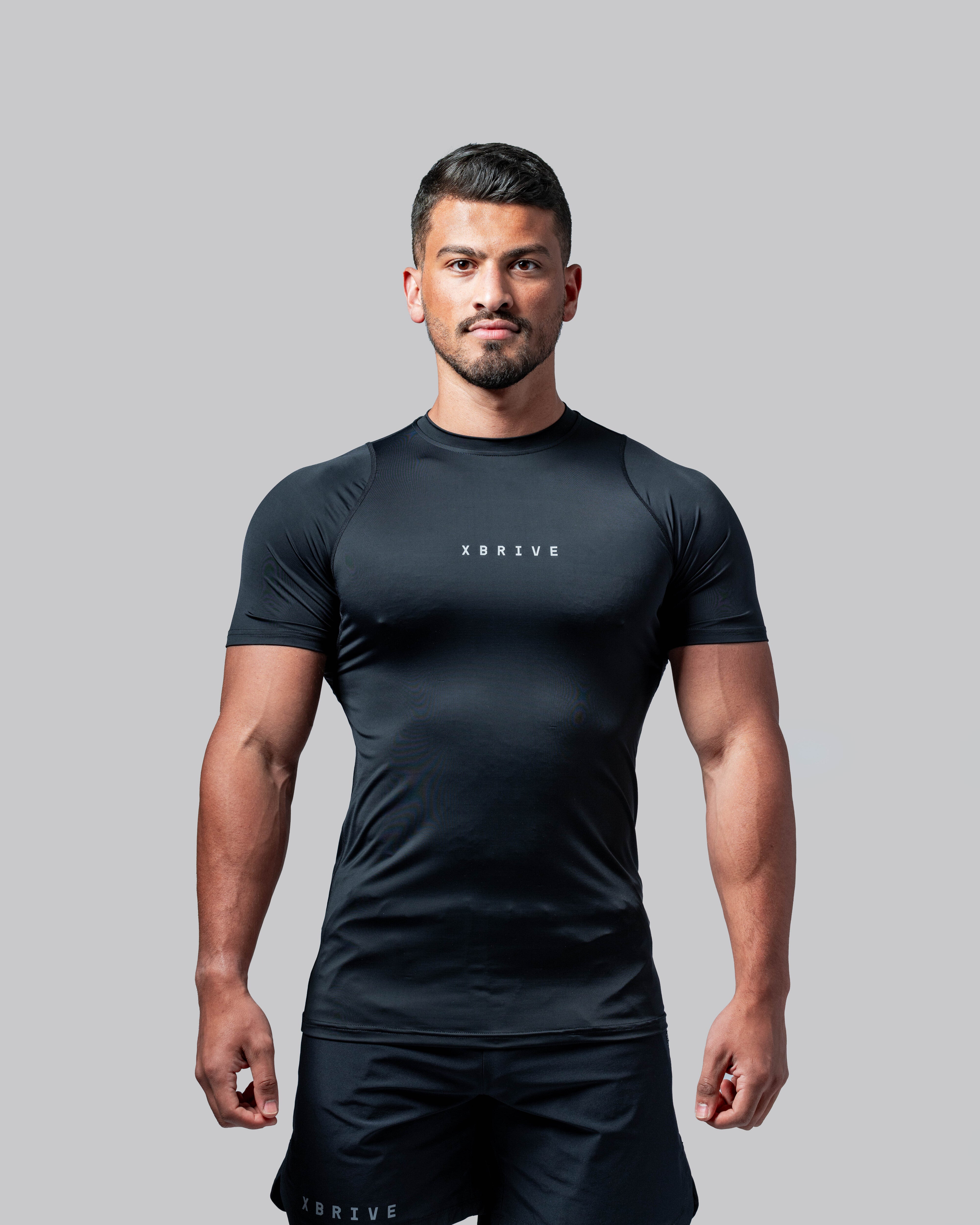 Vital Compression Tee – Black/Carbon