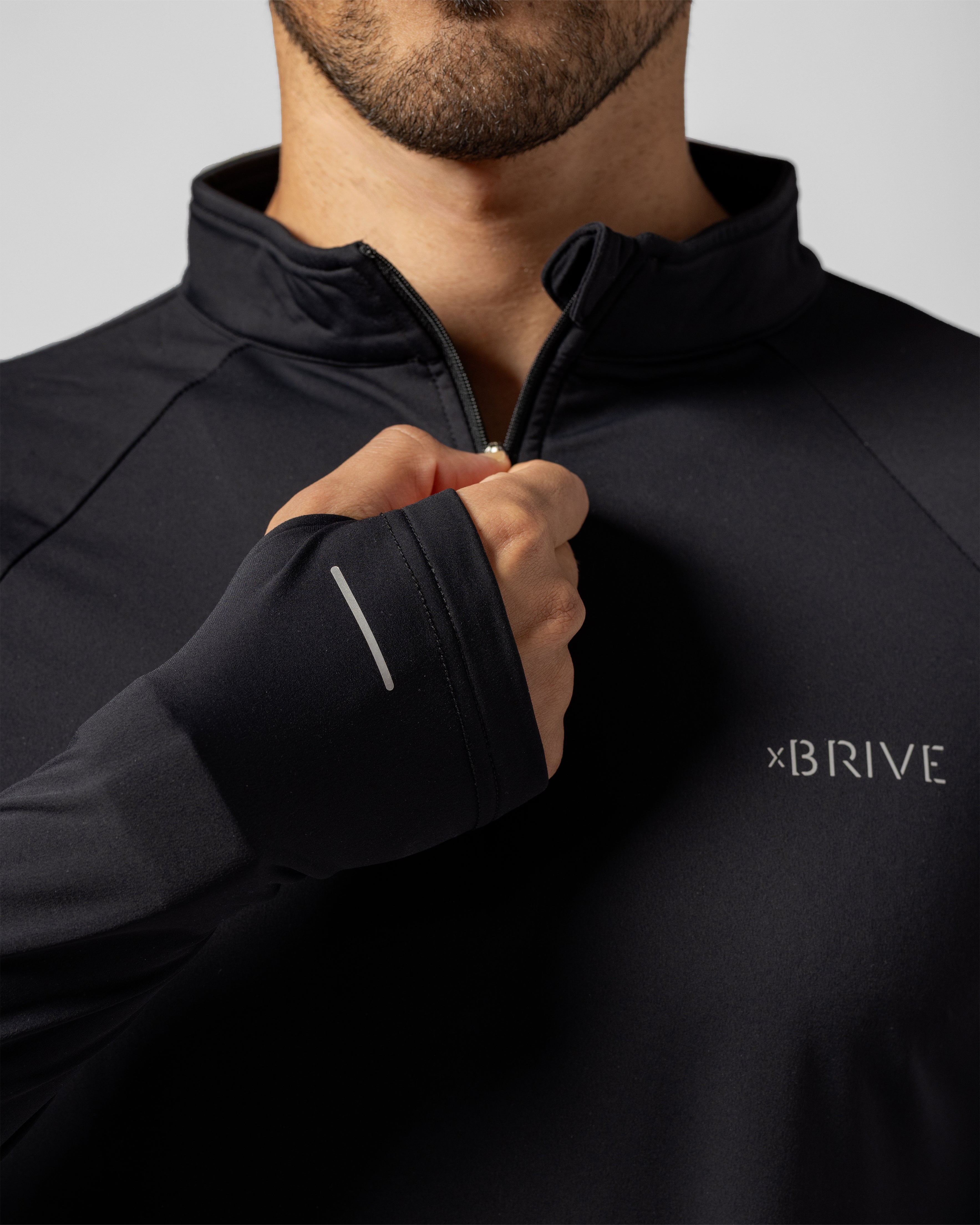 Flow Quarter Zip - Black