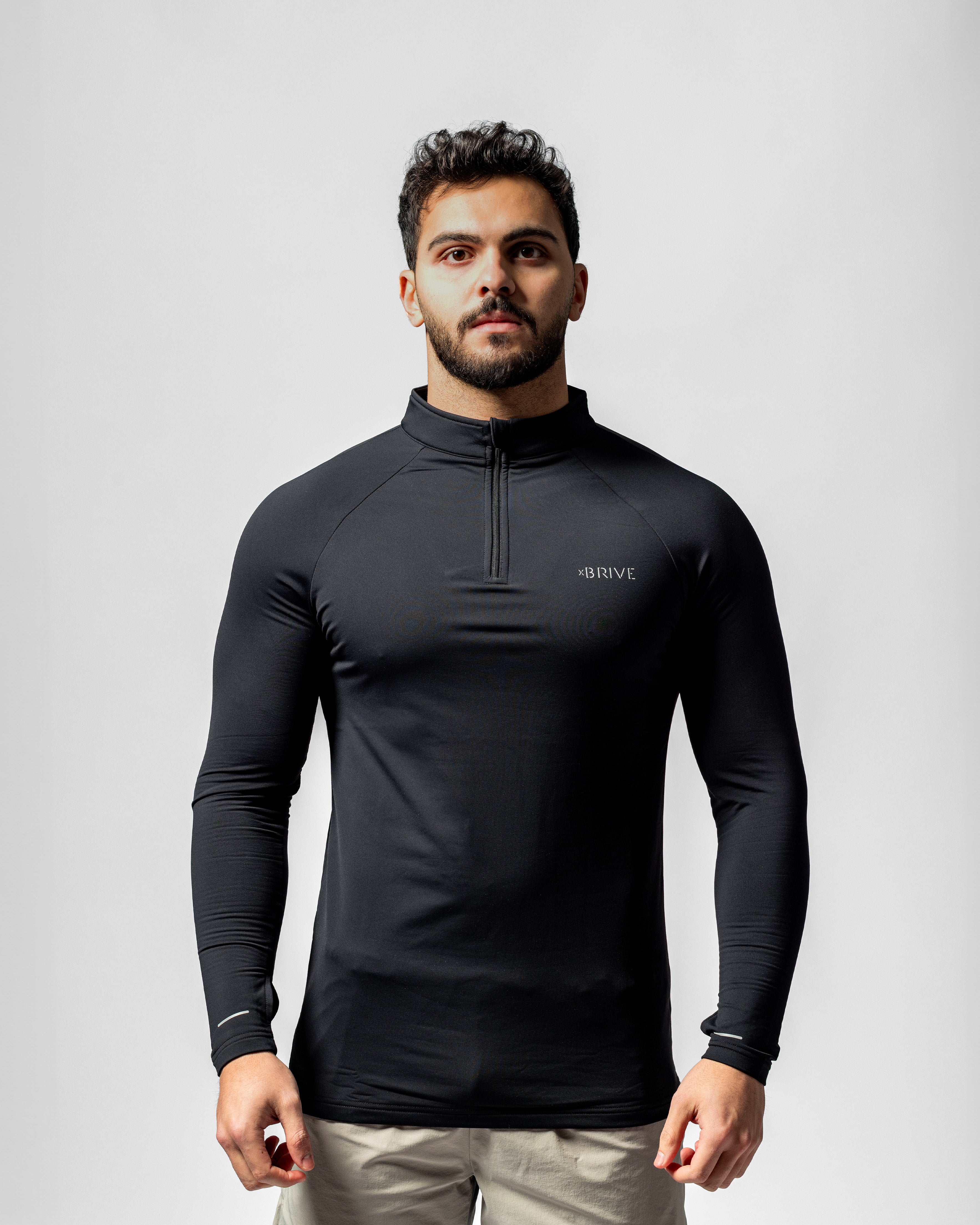Flow Quarter Zip - Black