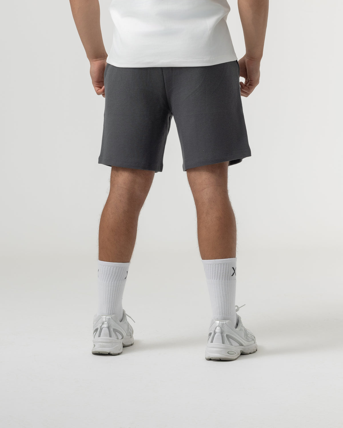 Waffle Knit Shorts - Iron Grey