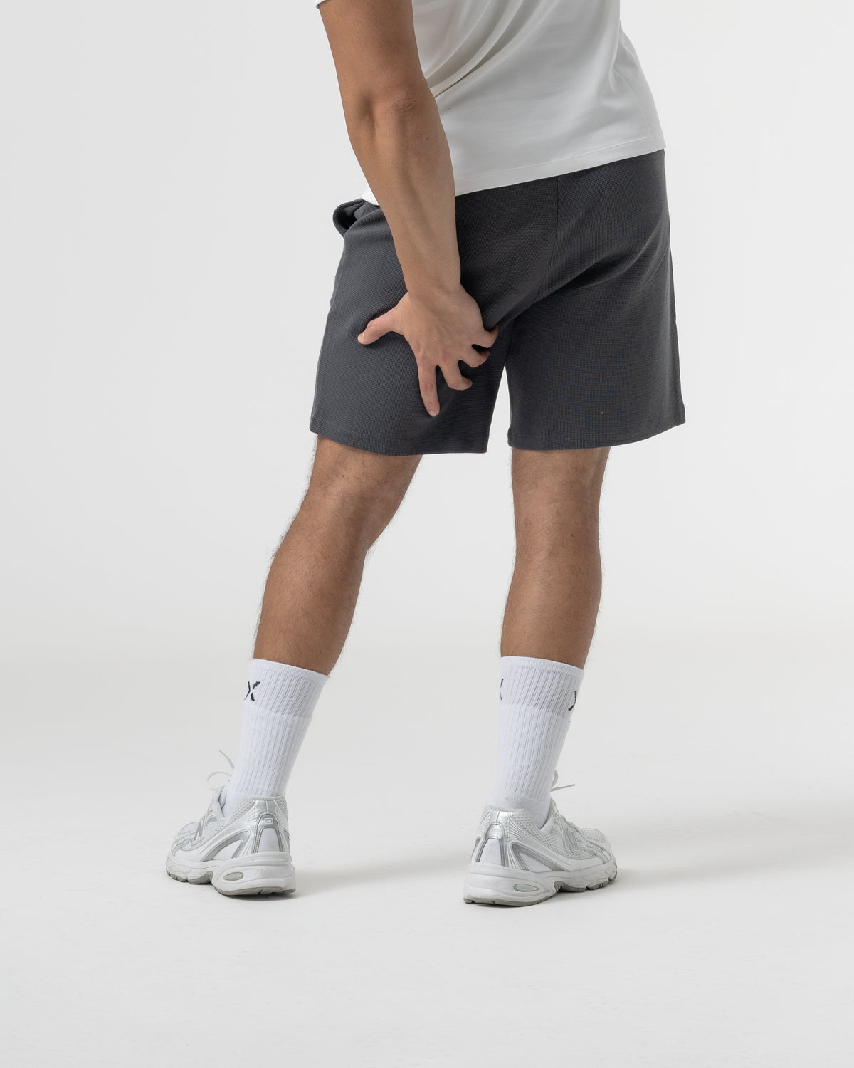 Waffle Knit Shorts - Iron Grey