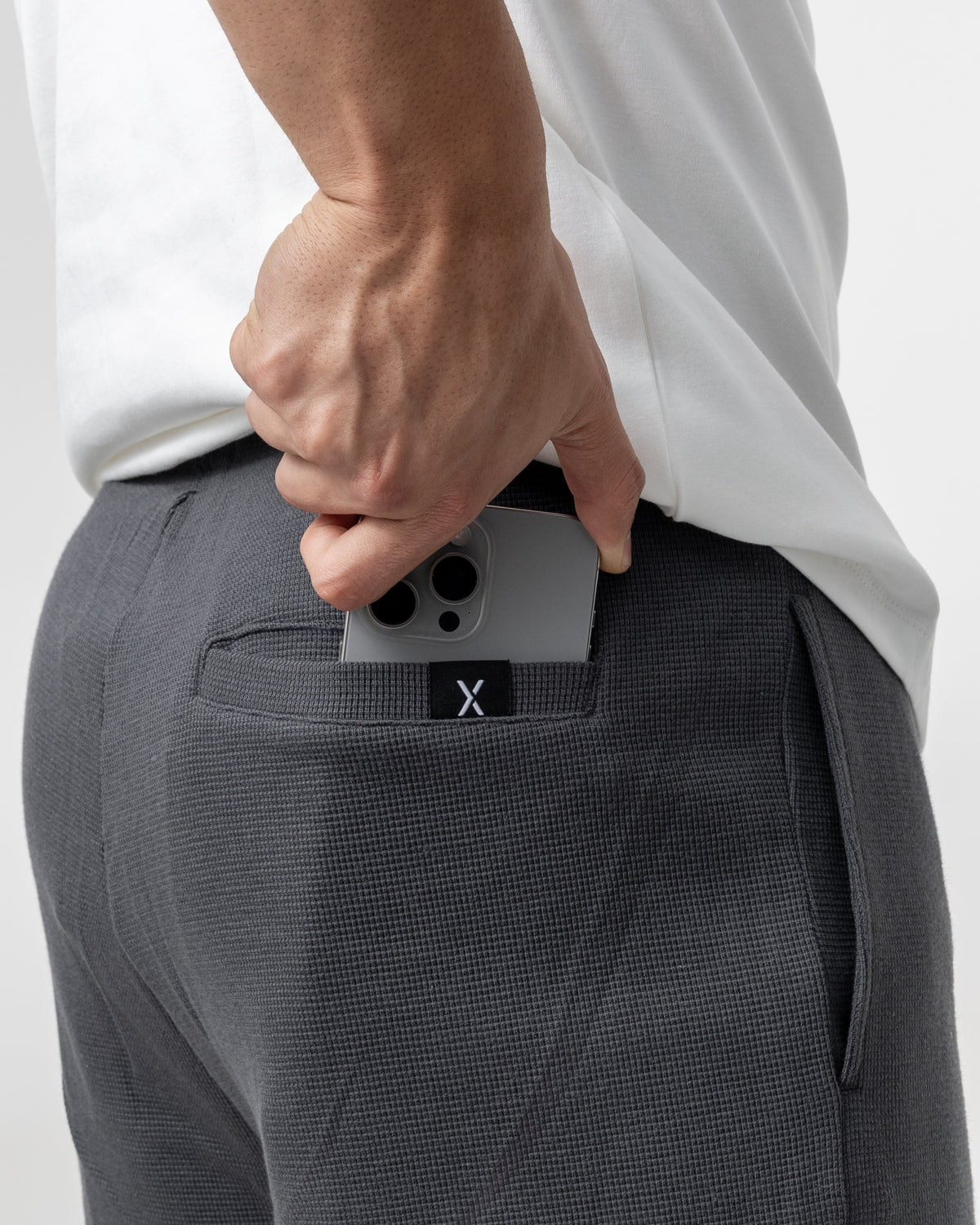 Waffle Knit Shorts - Iron Grey