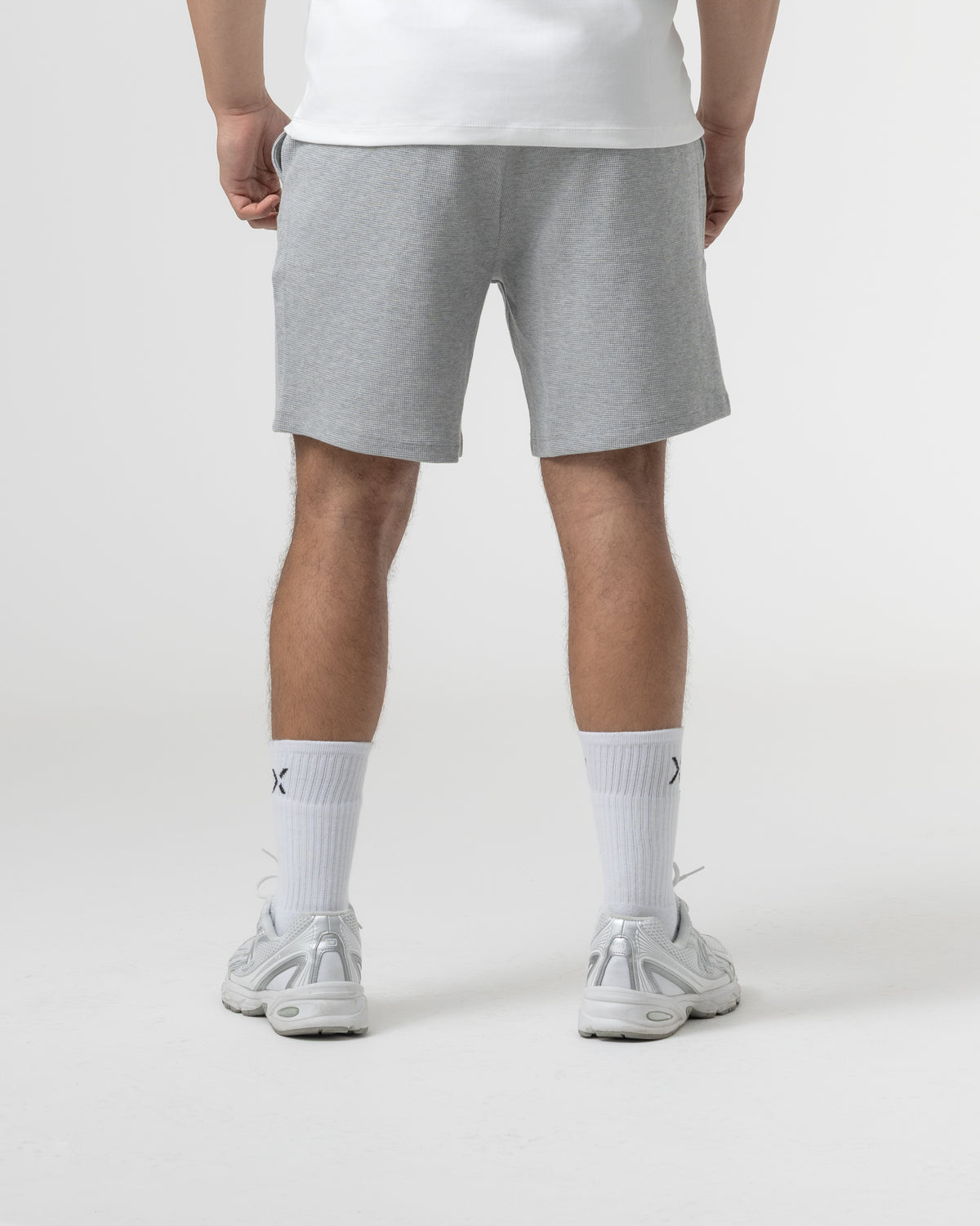 Waffle Knit Shorts - Heather Grey