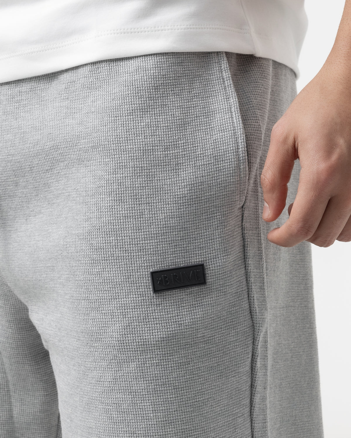 Waffle Knit Shorts - Heather Grey