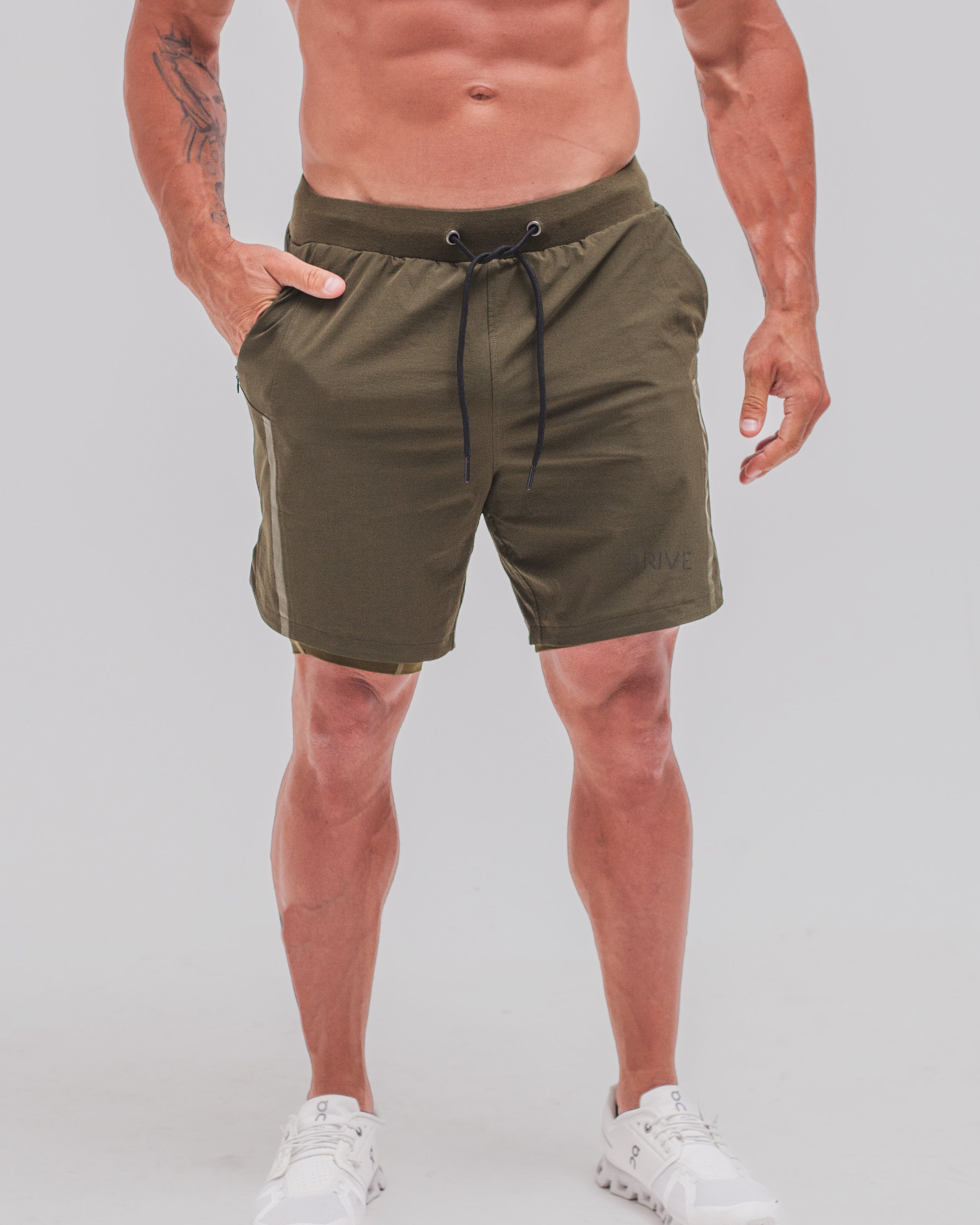 Performance 2-In-1 Shorts - Olive