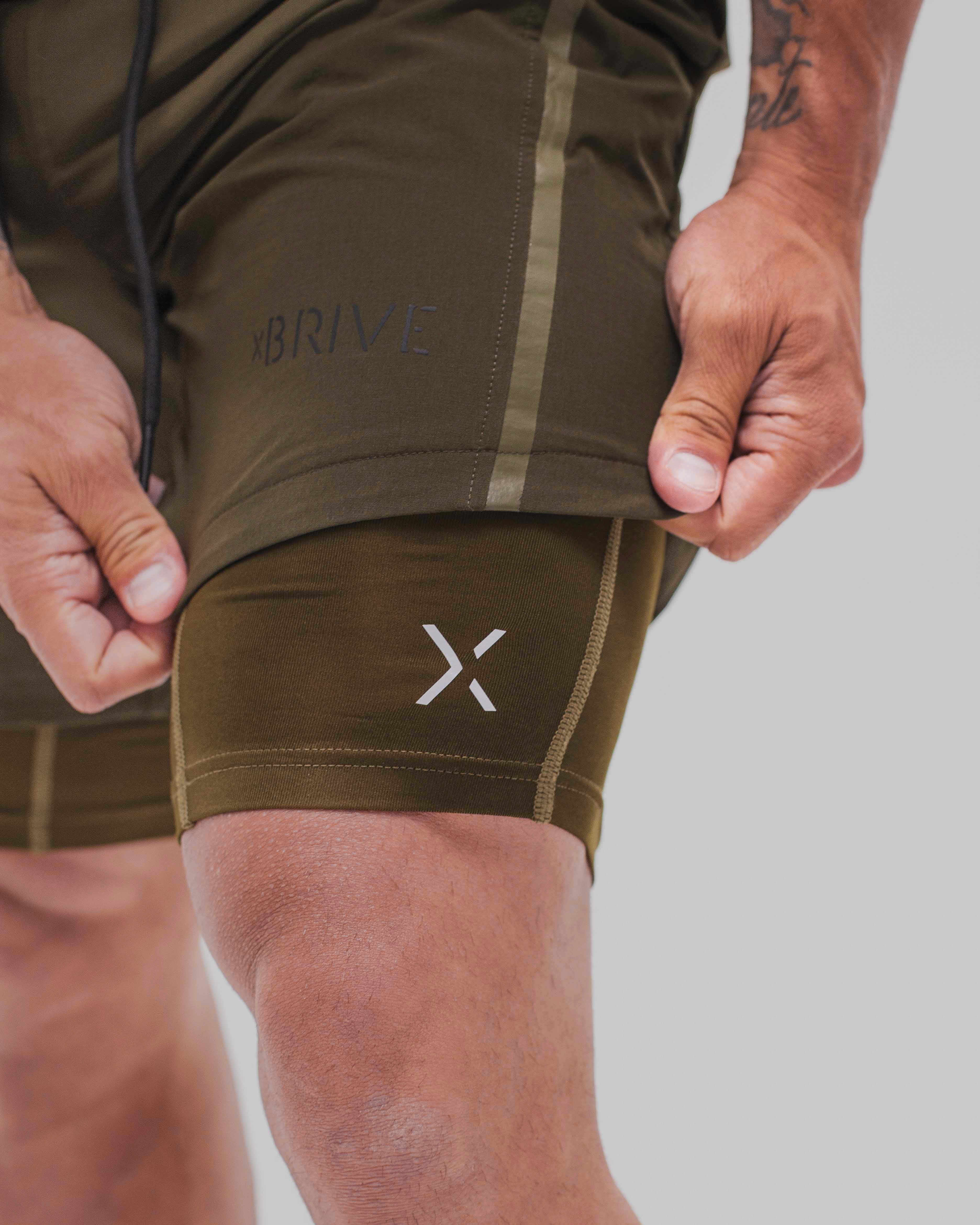 Performance 2-In-1 Shorts - Olive