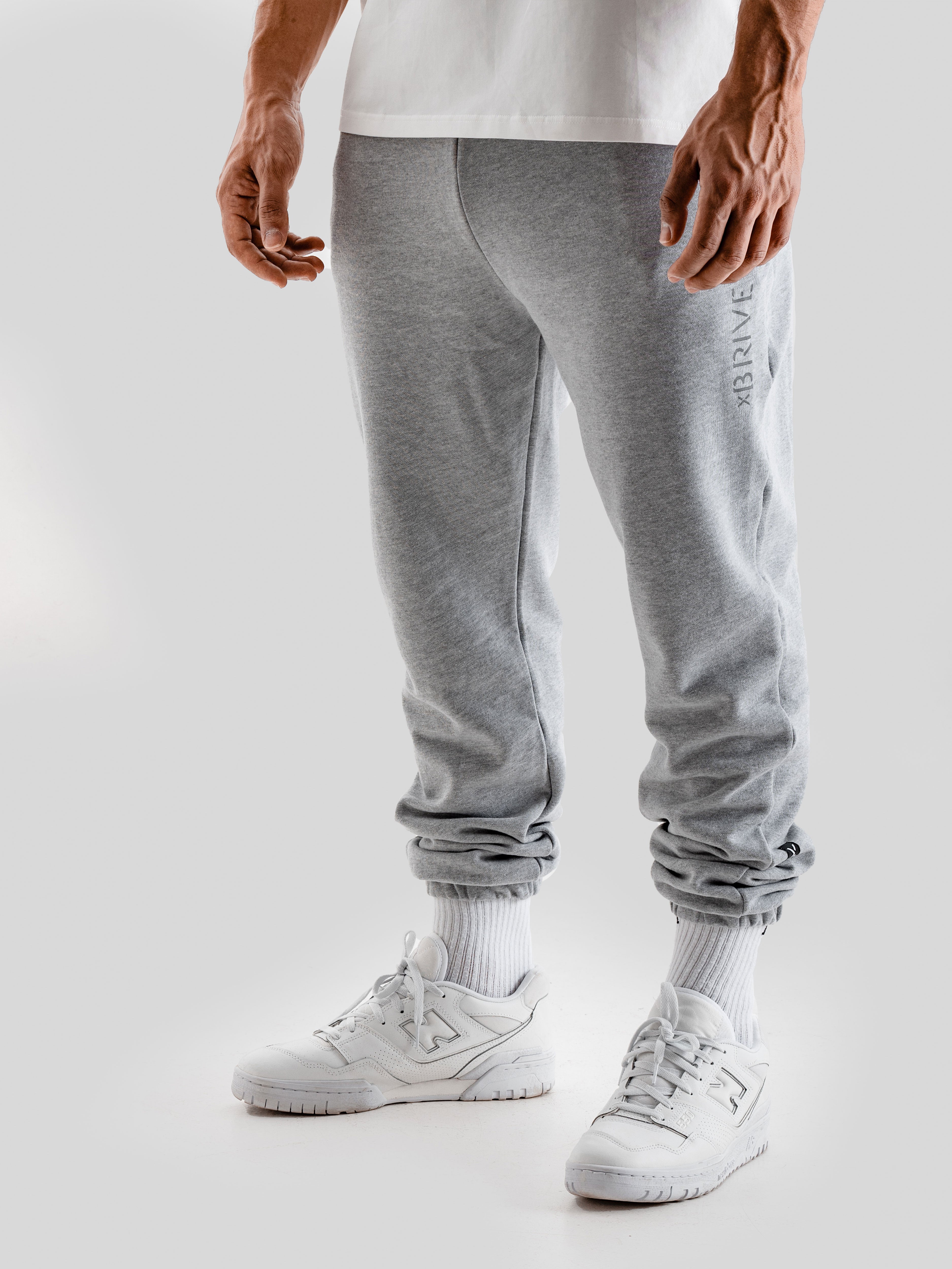 Essential Crest Joggers - Heather Grey