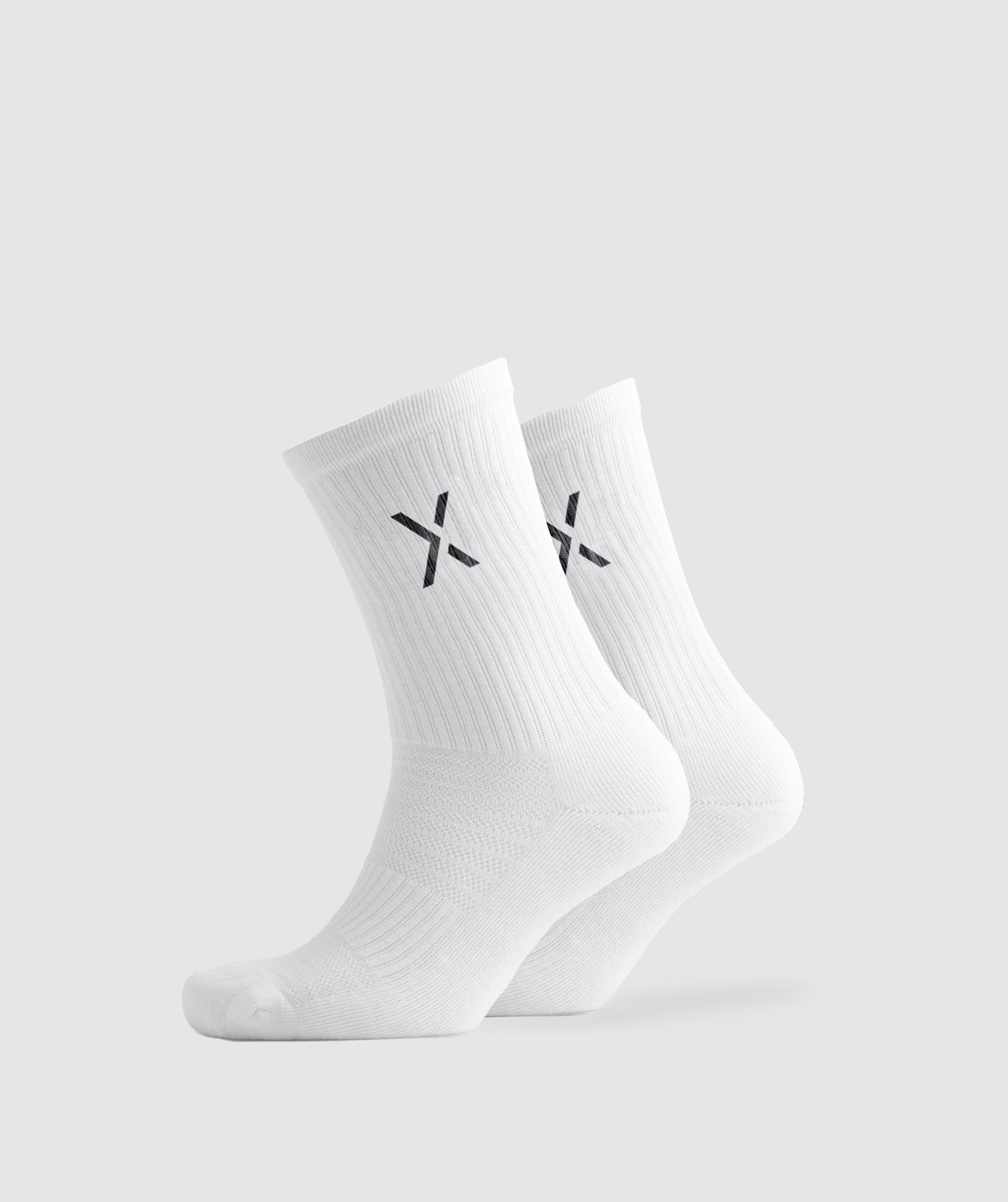 Essential Crew Socks - White (2-Pack)
