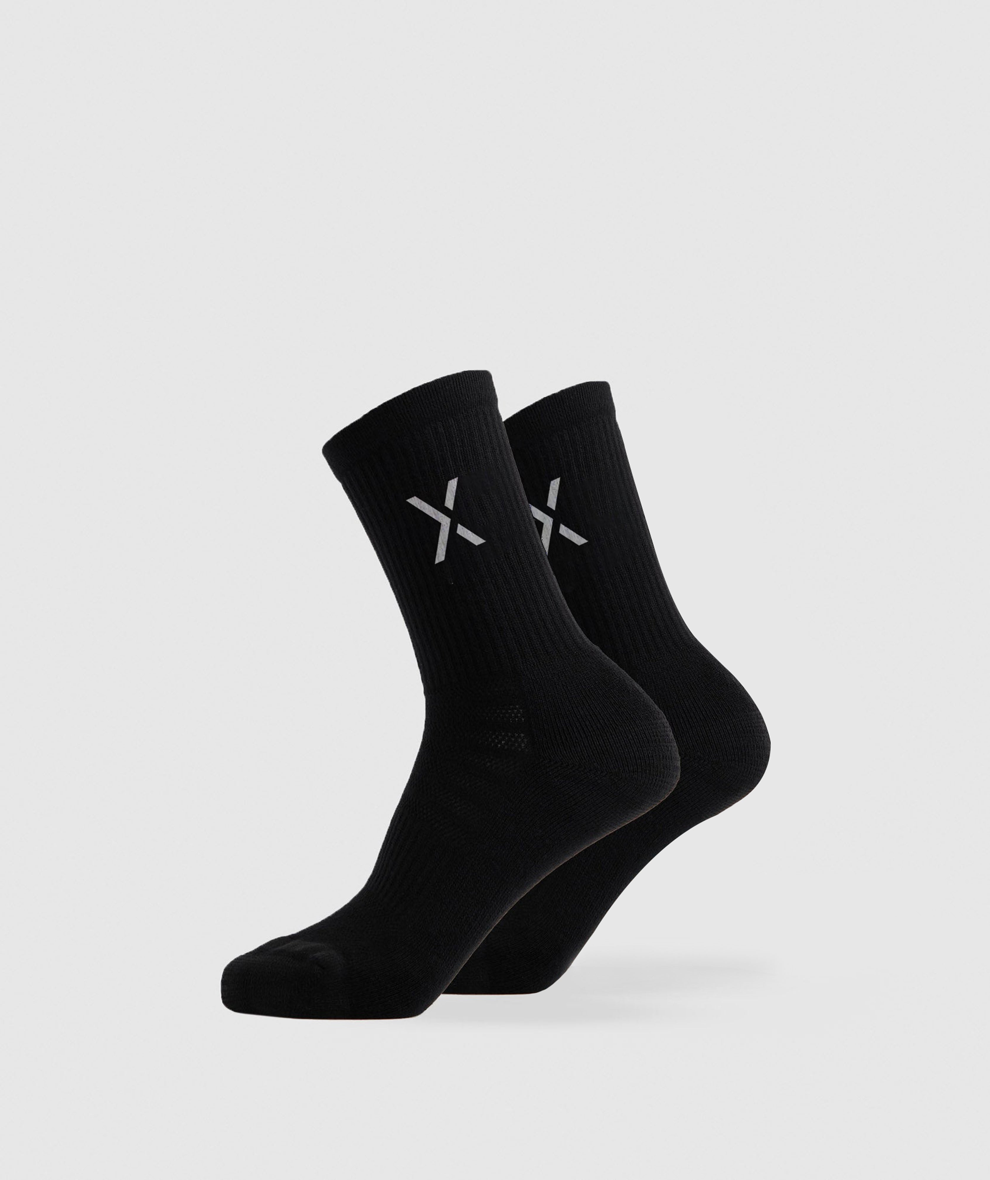 Essential Crew Socks - Black (2-pack)