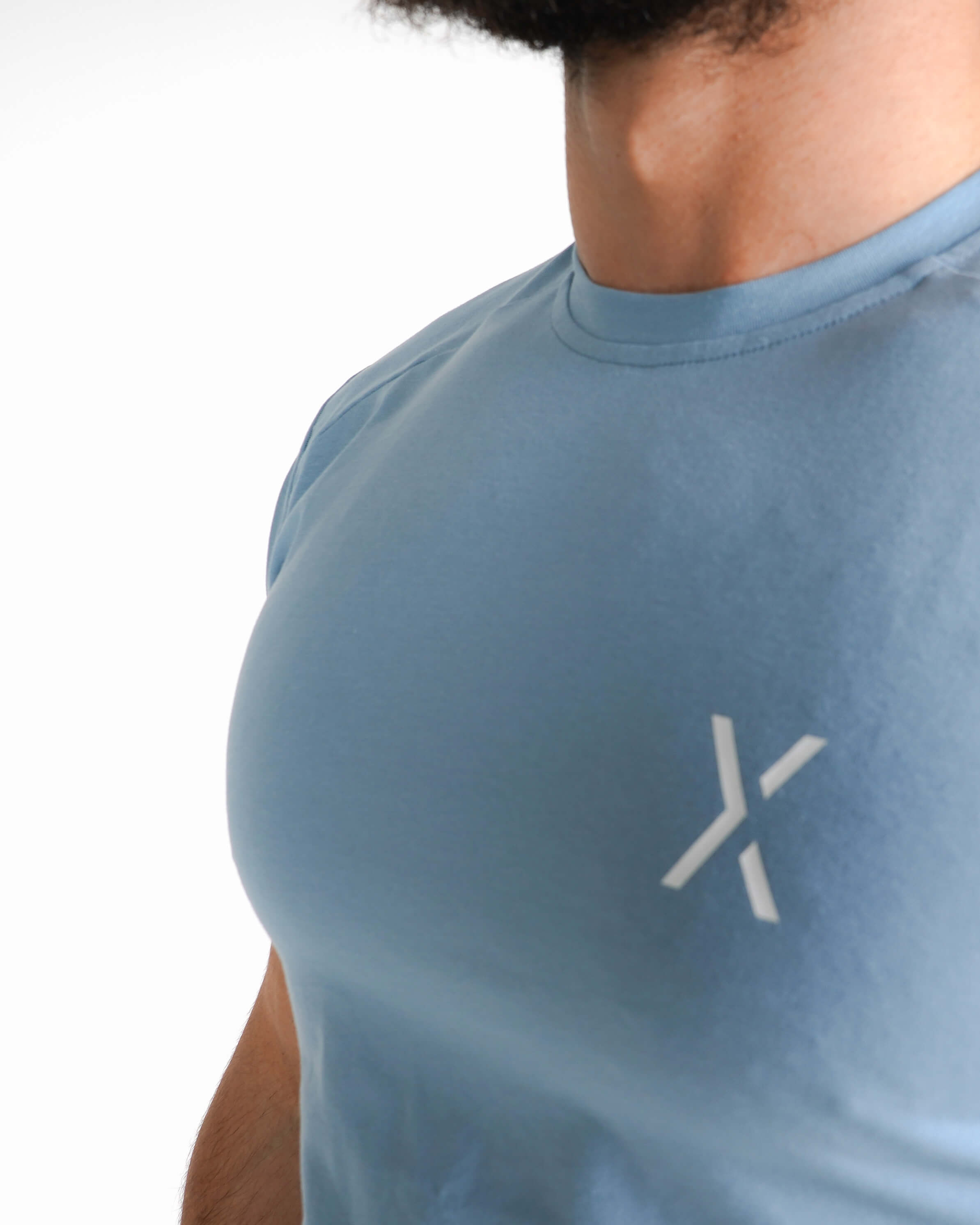 Premium Muscle Tee - Denim Blue